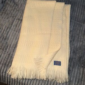 Vintage Pendleton 100% Wool USA Made Plaid Fringe Throw Blanket